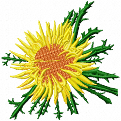 Flowers And Tree Embroidery Design 1